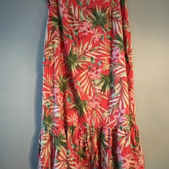 Lulus Red Tropical Maxi Skirt Size Large - Picture 2 of 3
